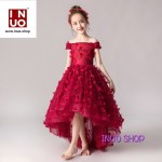 Vestido elegante para niñas ⚘️ropa con hombros descubiertos
